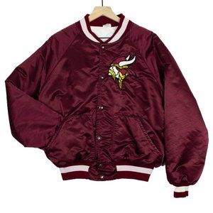Vintage Embroidered Viking Nylon Varsity Jacket